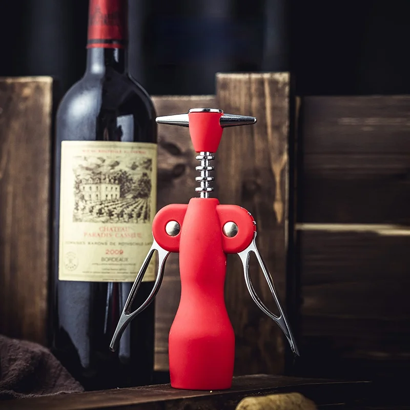 

Luxury Simple Wine Bottle Opener Manual Zinc Alloy Bottle Opener Multifunctional Creative Sacacorchos Vino Kitchen Gadgets