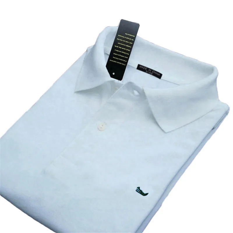 Мужская Однотонная рубашка-поло из натурального хлопка с коротким рукавом |