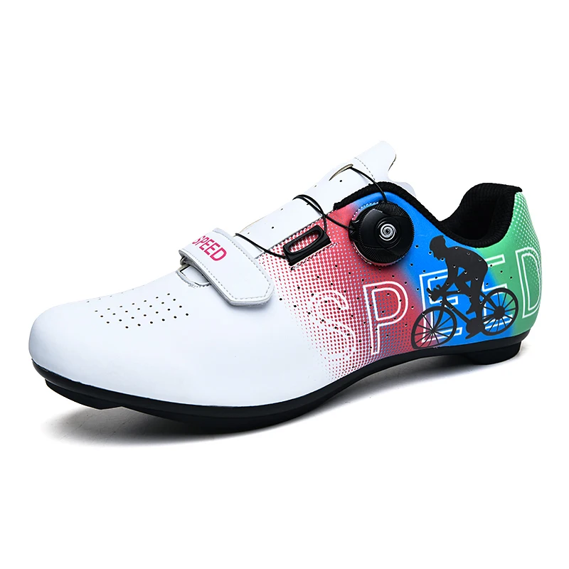 

Men Mountain Bike Shoes SPD Self-Locking Bicycle Cleat Shoes Women Flat Speed Sneakers Ultralight Road Cycling Sneaker MTB Shoes