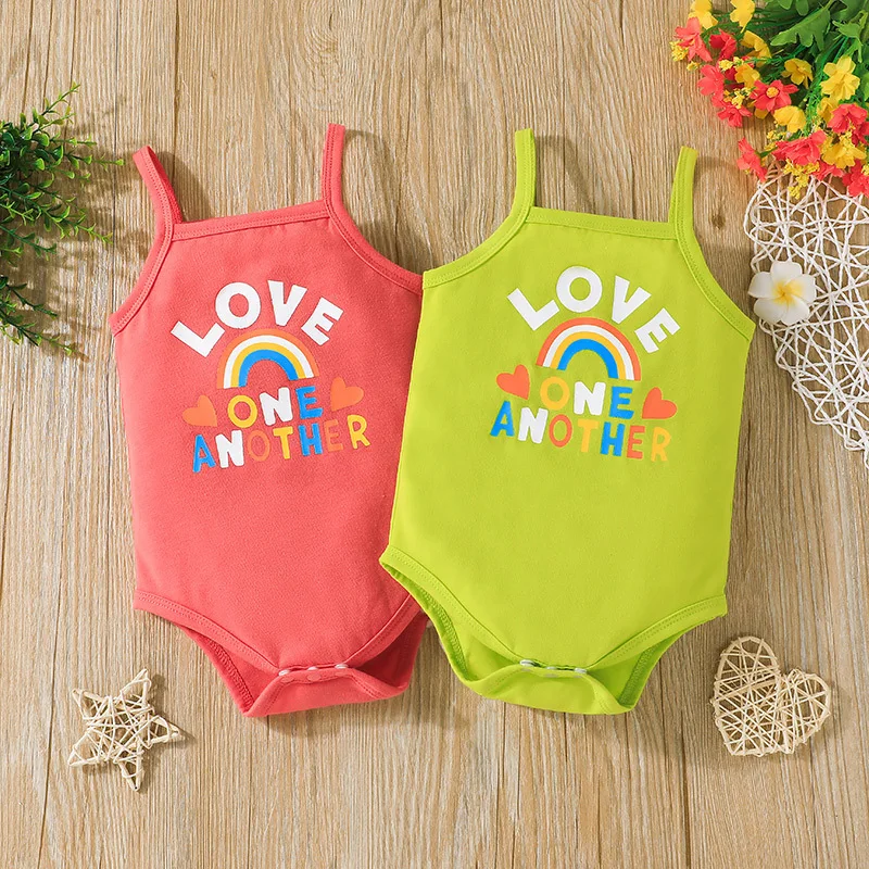 Girl Clothes New Summer Girls and Boys Baby Onesie Fashion Alphabet Print Baby Onesie Crawl Suit Baby Boys New Born Baby Items