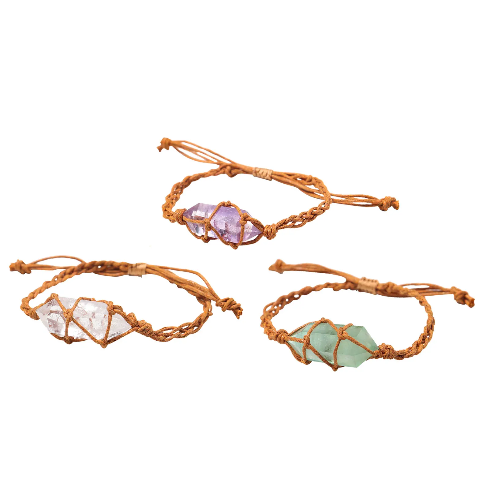 

Crystal Bracelet Handmade Jewelry Spiritual Meditation Relax Anxiety Bangle Charm Healing Bracelets for Women Girl