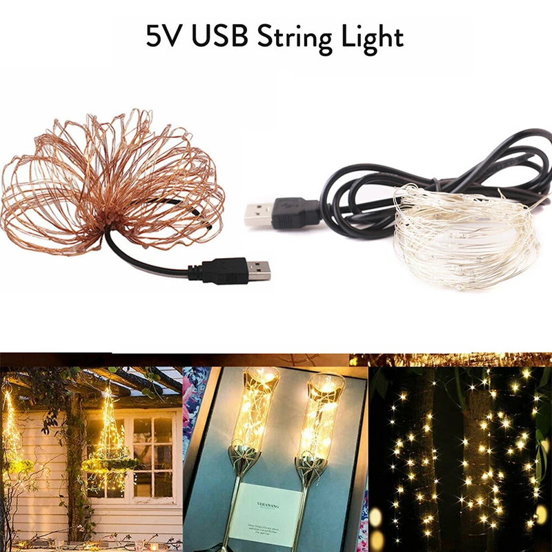 

Гирлянда светодиодная с питанием от USB, 5/10 м