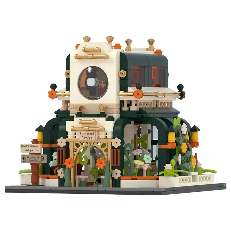 

City Botanical Park Model Building Blocks Street View Flower Monet Garden Shop Architecture Bricks Kids Toys Gifts for Friends
