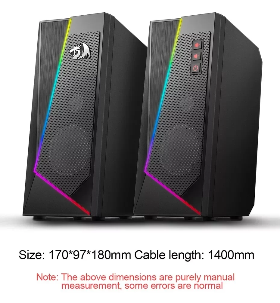 

2022 GS520 Anvil aux 3.5mm stereo surround music RGB speakers sound bar for computer 2.0 PC home notebook TV loudspeakers