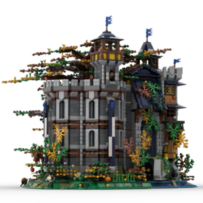 

6223PCS MOC Medieval Tree of Life Castle Building Modular Creative Toys Small Granular Building Block Model Christmas Gift