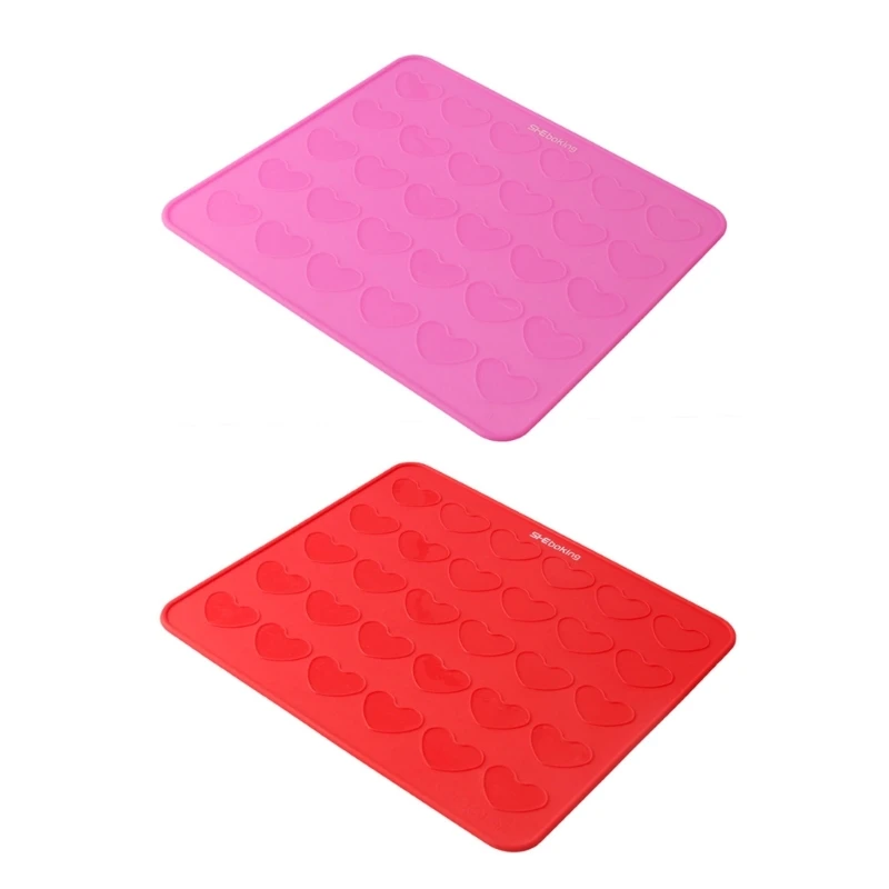 

30 Hole Heart Macarons Mat Nonstick Liner Silicone Baking Sheet ​Bakeware Mat