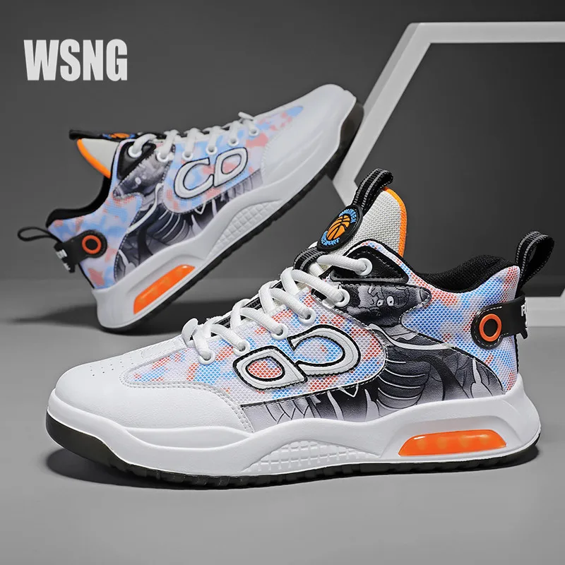 

Мужская обувь WSNG, профессиональная брендовая Баскетбольная обувь, нескользящая обувь с высоким верхом, амортизирующая износостойкая Уличн...