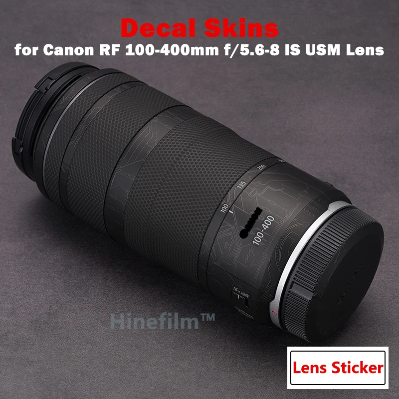 

100400 Lens Decal Skins for Canon RF100-400mm F5.6-8 IS USM RF100 400 Lens Premium Sticker Lens Anti Scratch Cover Cases