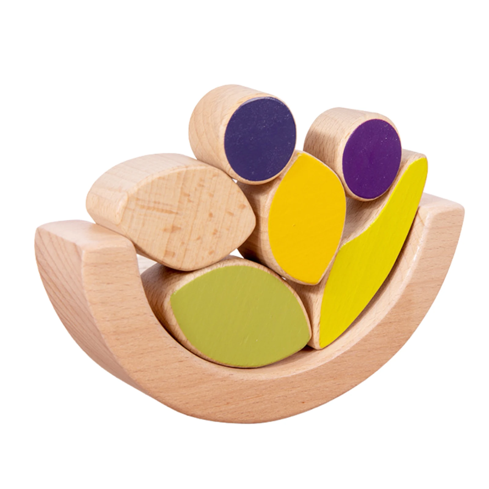 

Wooden Balance Blocks Colorful Wooden Umbrella Block Set Durable Wood Stacking Blocks Set For Families Parties