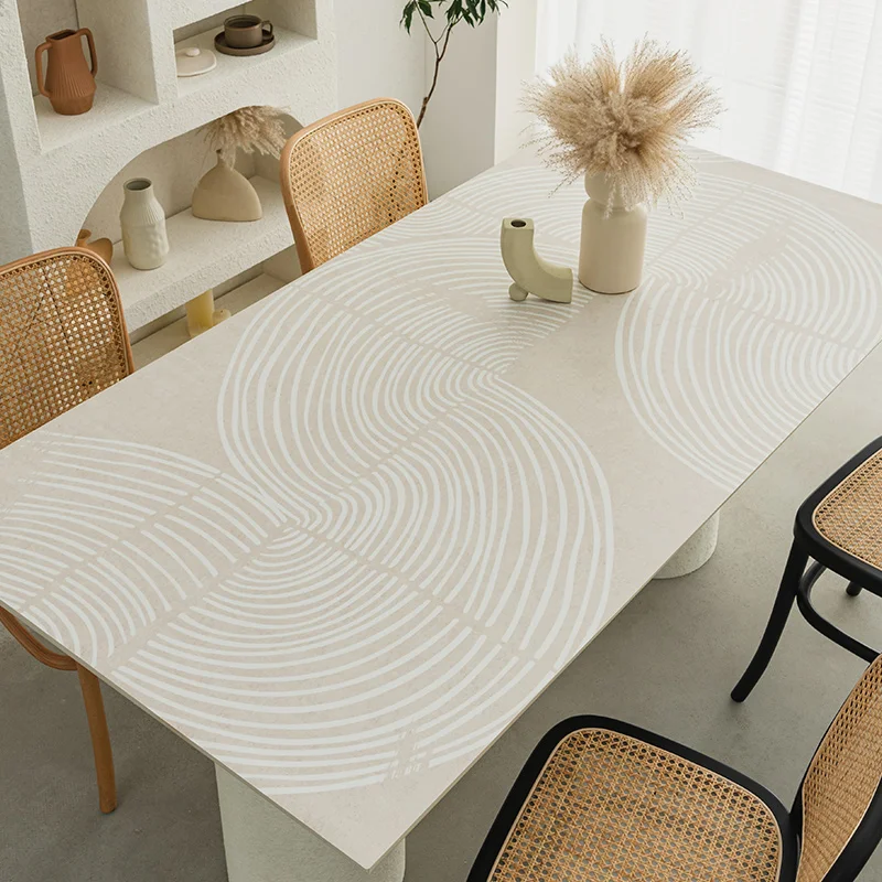 

Waterproof, oil resistant, and wash free leather silicone tablecloth, table table ironproof rectangular coffee table