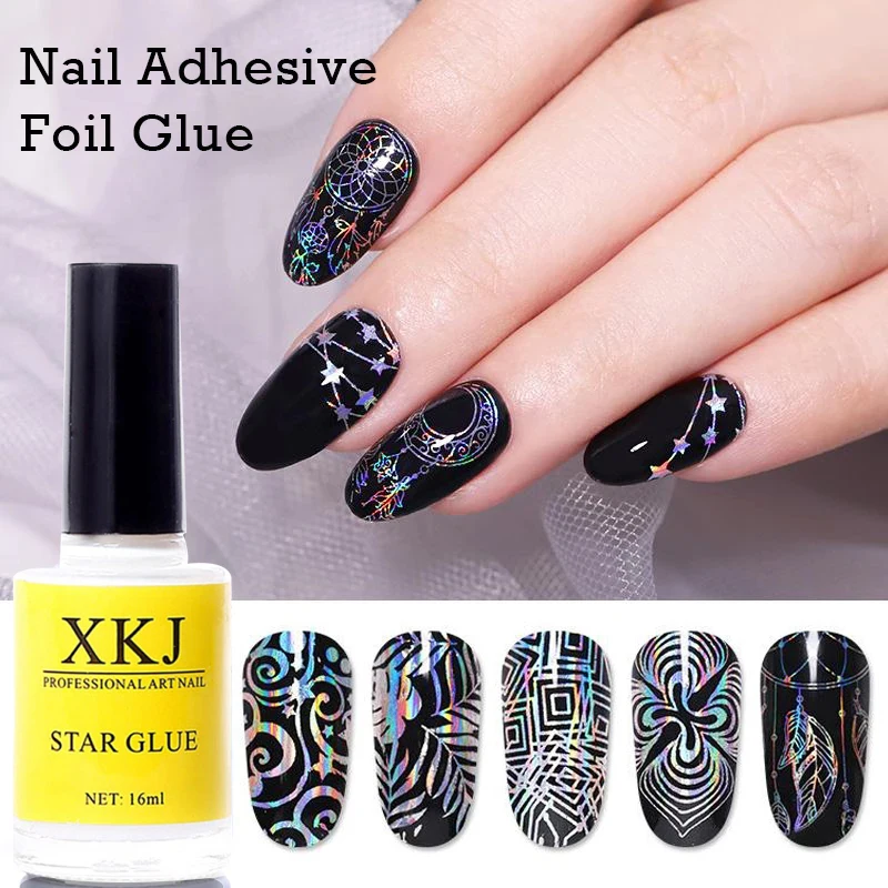 

16ML No Light White Nail Sticker Transfer Special Glue Nail Star Paper Transfer Glue Star Glue Nail Art DIY 2022 New 1bottle