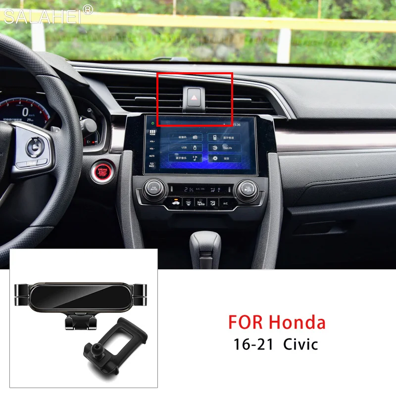 

Гравитационный держатель для мобильного телефона, ФОБ с зажимом для Honda Civic 10 поколения 2016 2017 2018, автомобильная подставка для смартфона