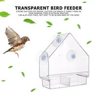 new window bird feeder house shape weather proof transparent suction cup outdoor birdfeeders hanging birdhouse for outside garde