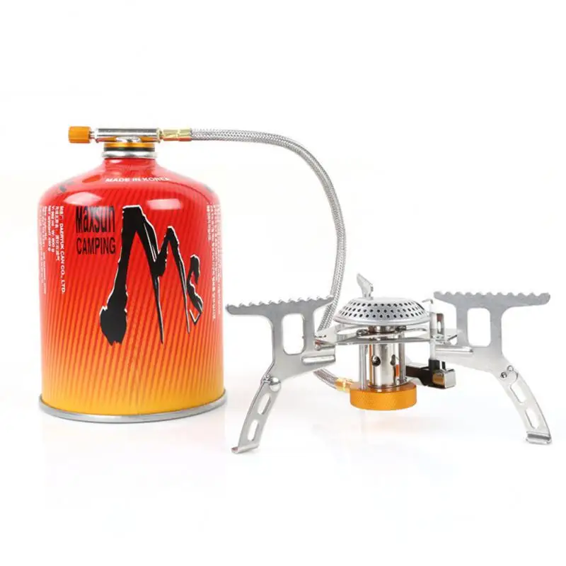 

Outdoor Wind Proof Outdoor Gas Burner Camping Stove Electronic Stove Hiking Portable Foldable Split Stoves 3000W Equipment.
