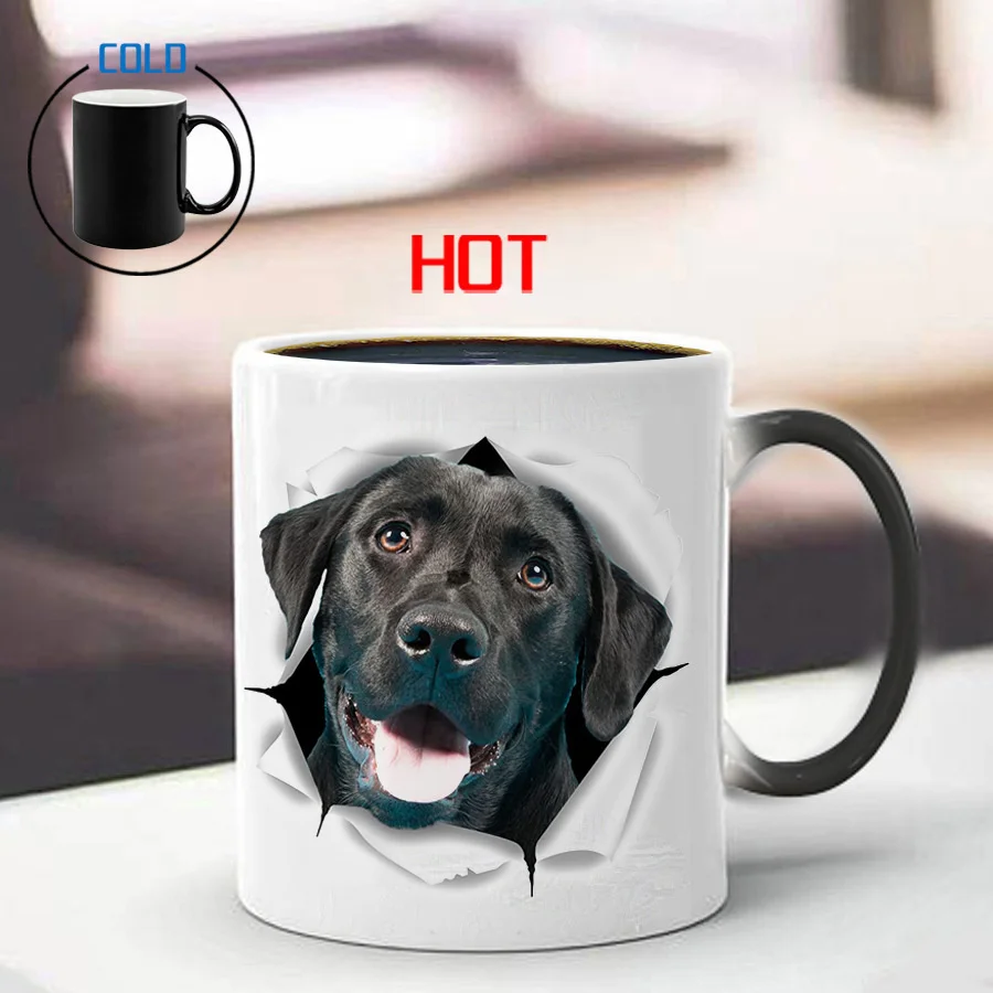 Креативная индивидуальная керамическая кружка милая чашка с изменением цвета