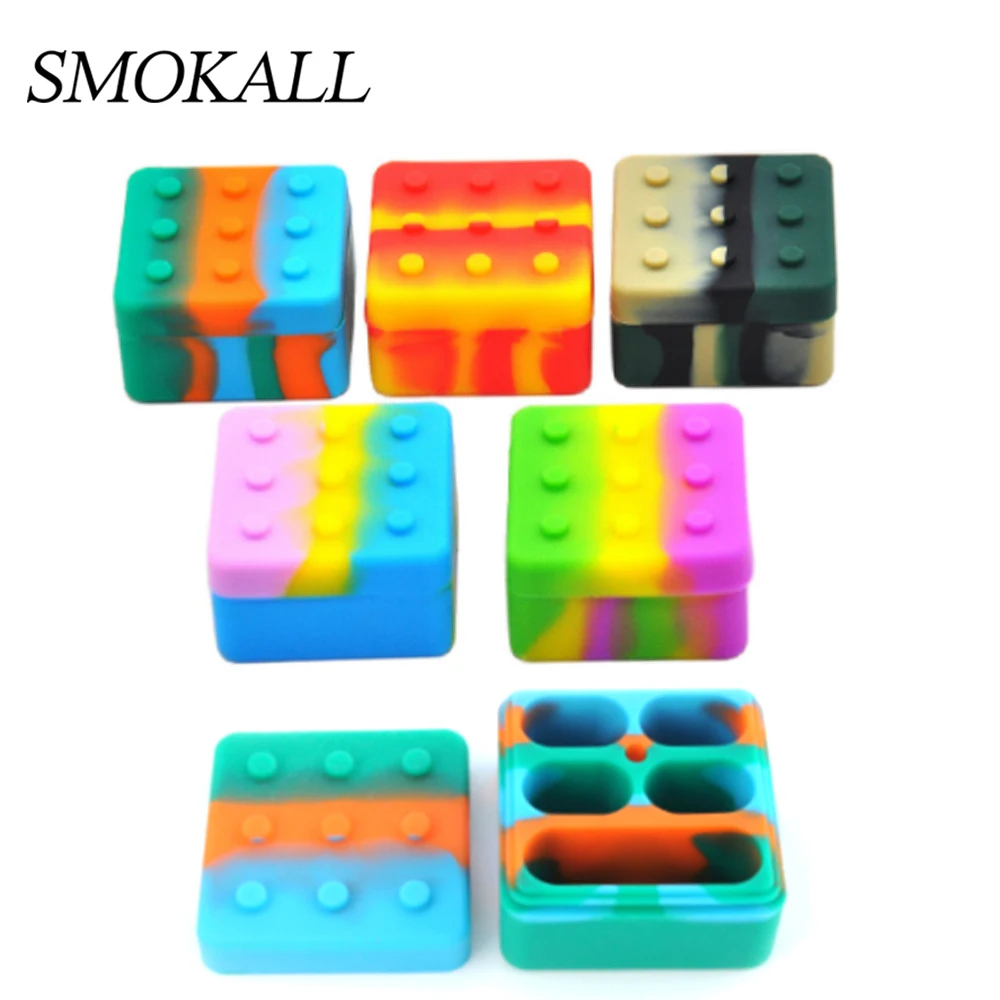 

10Pcs Four Container 50ml Silicone Jar Storage Box for Oil Wax Jars Dab Vaporizer Smoking Accessories Jar Smoke Herb Tobacco