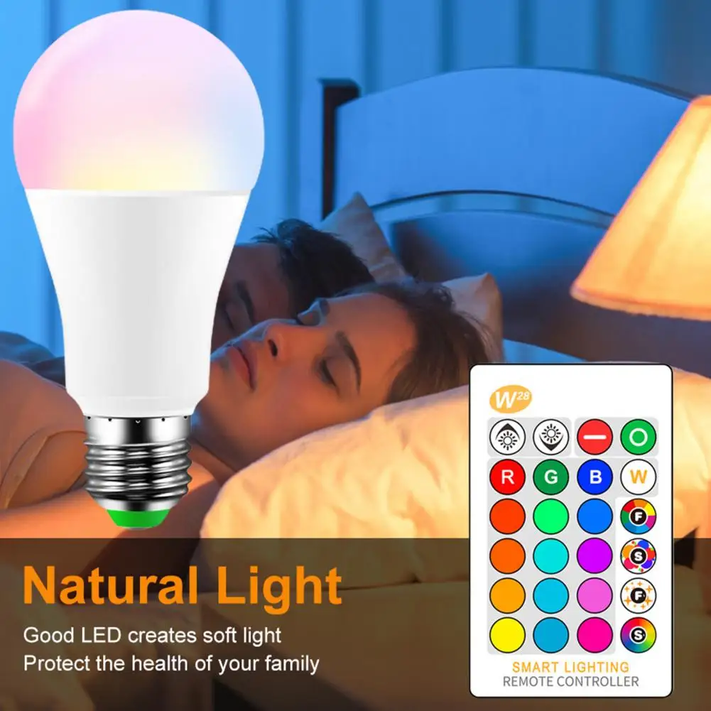 

E27 RGB LED Bulb 5W 16 Color Changeable Lamp LED Spotlight+24Keys IR Remote Control AC85-265V Holiday Lighting bombilla led