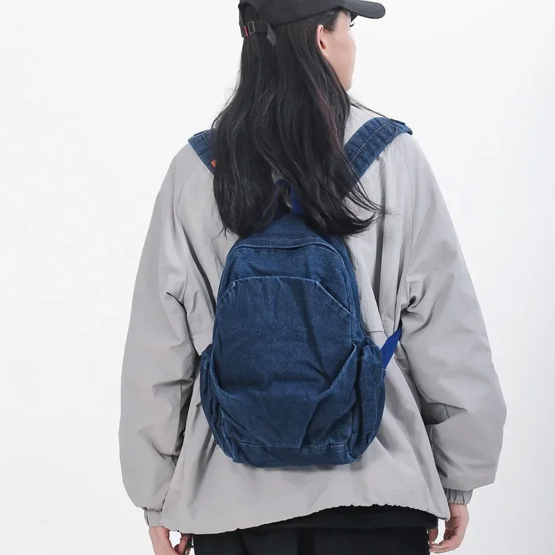 Маленький женский рюкзак школьный модные джинсовые рюкзаки для школы