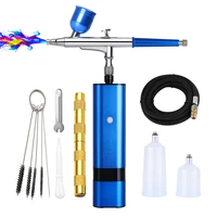 mini airbrush compressor set control suit with 0 3mm 10l dual action spray gun air brush crafts nail paint graffiti graphic art