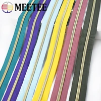 25meters 5 nylon coil zippers tape continuous zipper with zip pull diy clothes bag purse garment repair kit sewing accessories