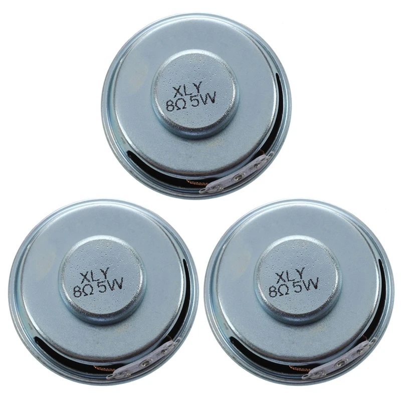 

3Pcs 50Mm 2 Inch Dia. Magnetic Type Aluminum Shell Round Speaker 8 Ohm 5W