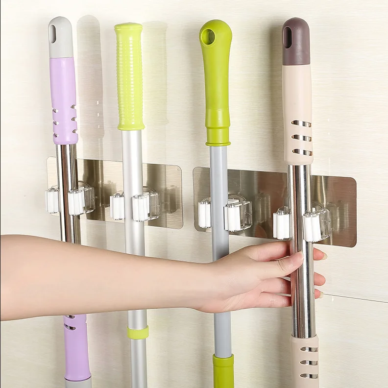 

New 1pc 17.8*7cm Wall Mounted Mop Organizer Holder Brush Broom Hanger Storage Rack Kitchen Tool Shoe Hanger New