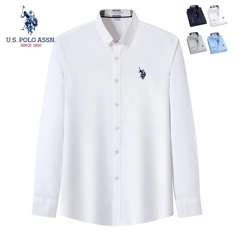 

U.S. Polo Assn. Classic Men's Cotton Long Sleeve Shirt Fashion Casual Comfortable Breathable Versatile Business Top