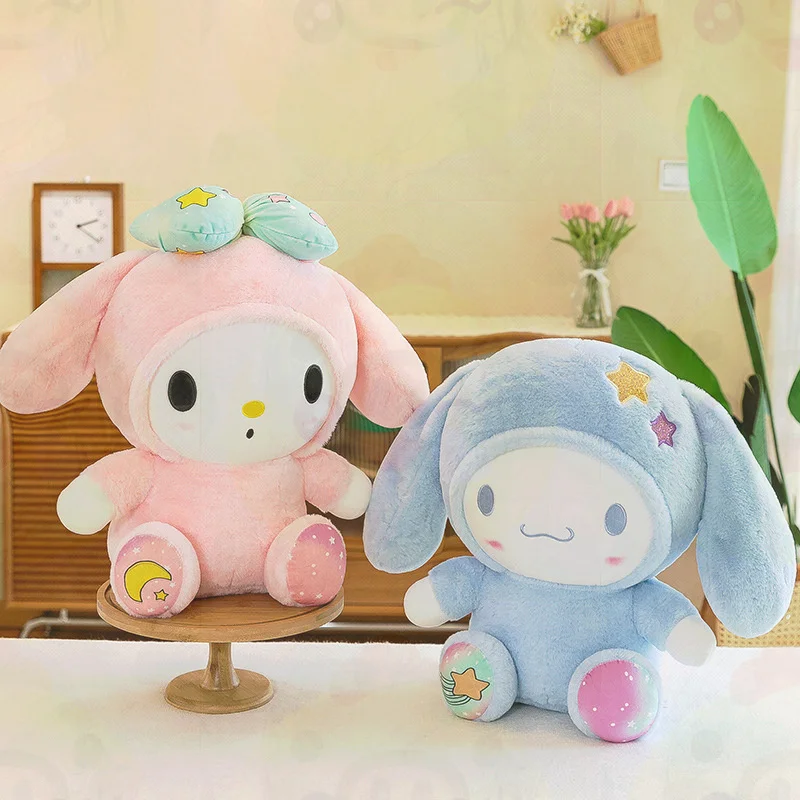

Подушка плюшевая Sanrio для детей, милая мультяшная Kuromi Mymelody, мягкая, подвеска для украшения комнаты, подарок на день рождения, 23 см