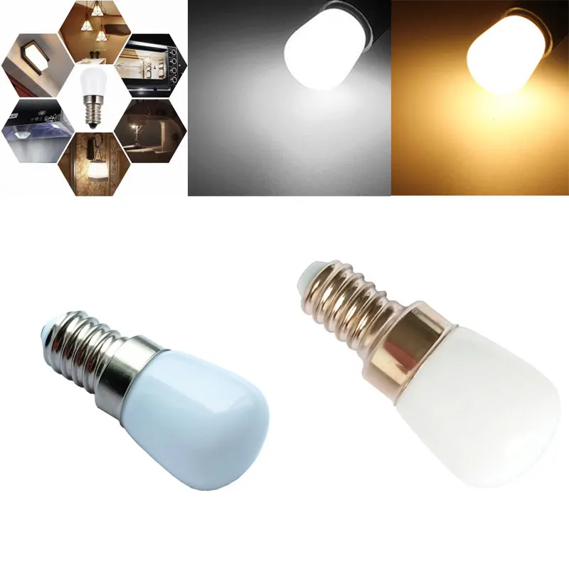 

1 шт., мини-лампы для холодильника, 2835 SMD, 2 Вт, E14, E12