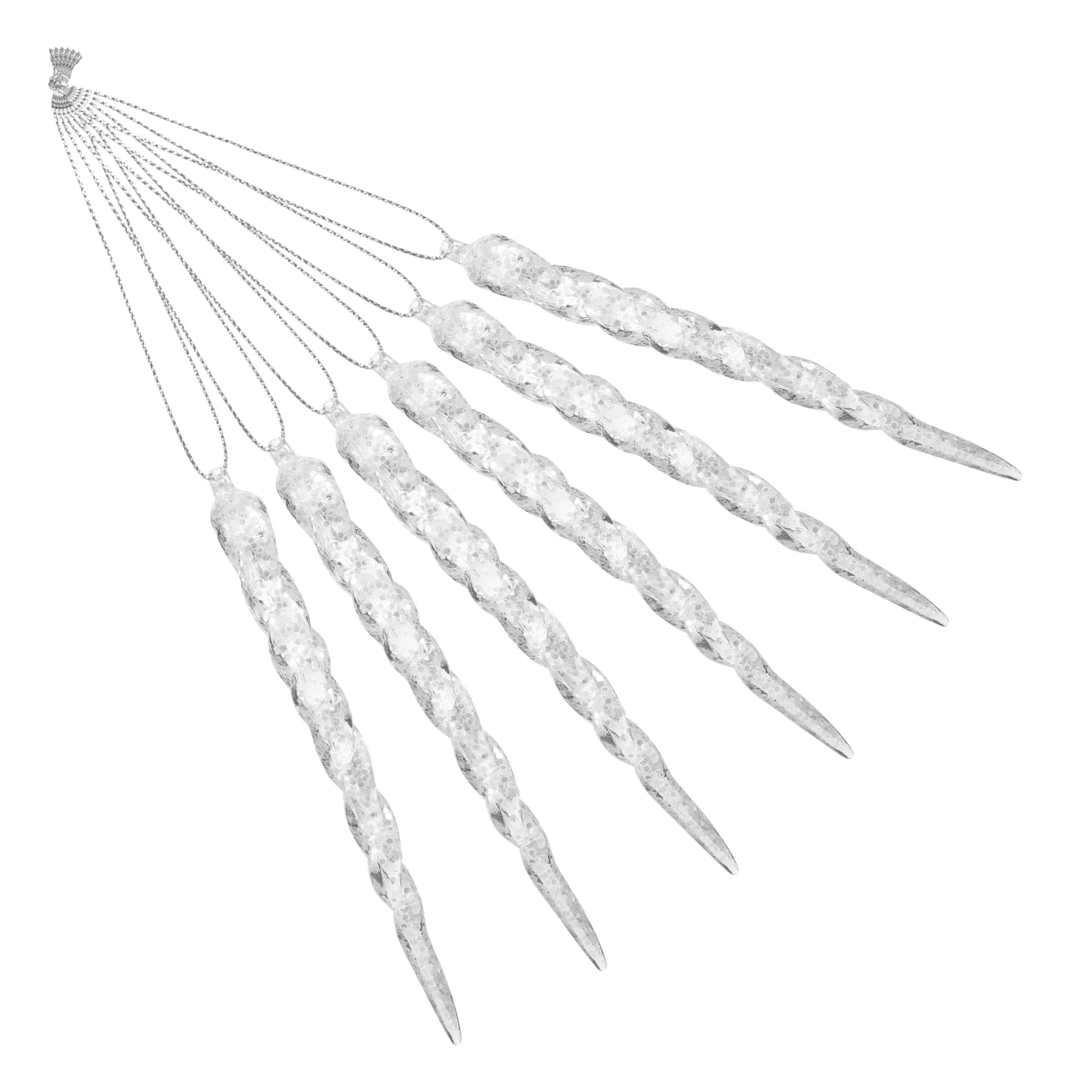 

4pcs Christmas Icicle Ornaments Elegant Icicle Hanging Decorations Tree Hanging Decor