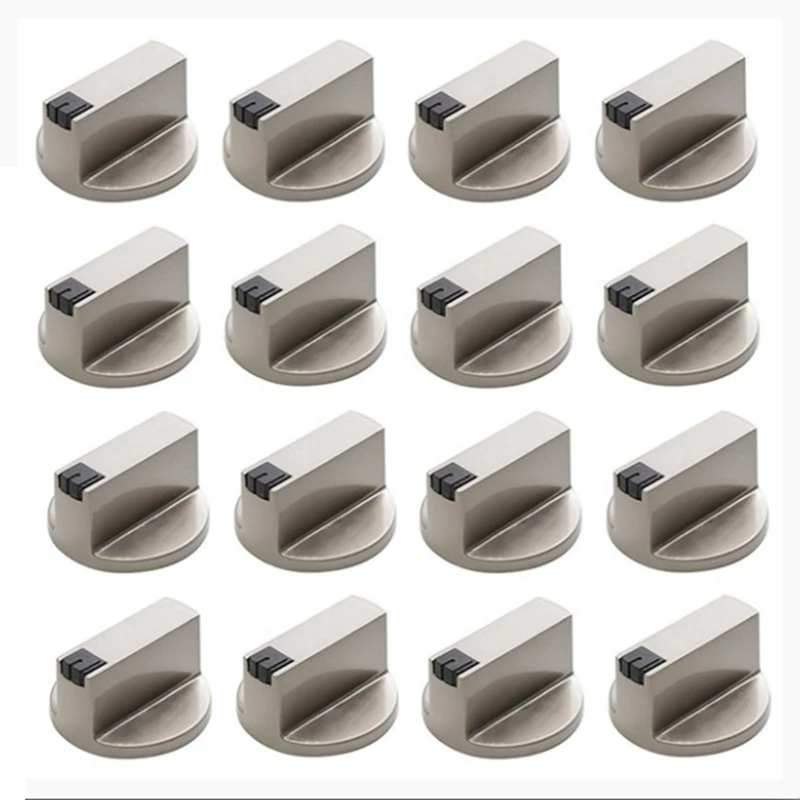 

Gas Stove Switch Button 6Mm Zinc Alloy Control Knob Oven Switch Universal Silver Gas Stove Control Knob