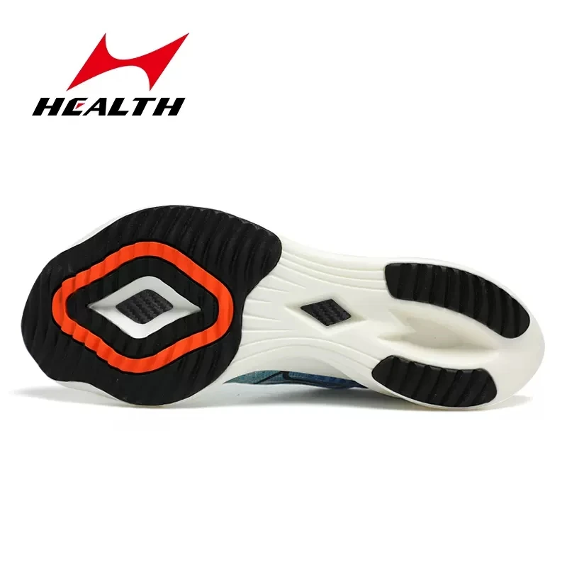 Health Fly Men Nylon Carbon Fiber Professional Marathon Shoes Breathable Cushioning Ultra Light Race Running Jogging Sneakers