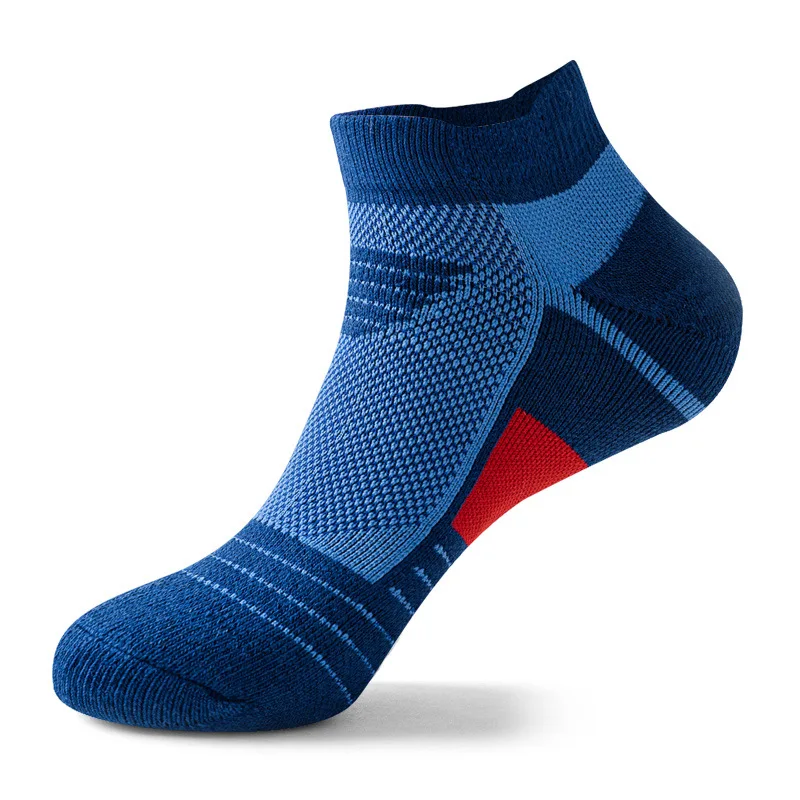 Sports Socks for Men Short Socks Thickened Shock-absorbing Terry Sweat-absorbing Running Breathable Mesh Basketball Towel Socks