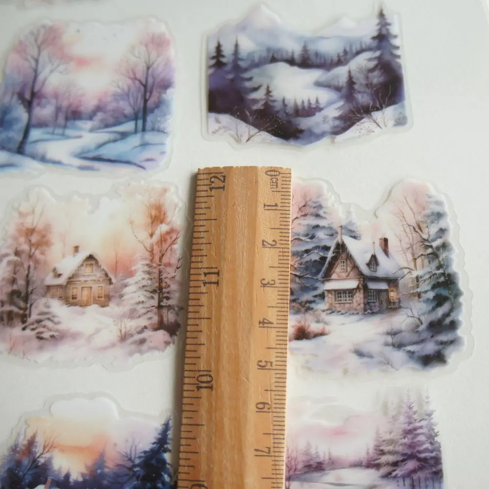 Стикеры из ПВХ для скрапбукинга сделай сам наклейки подарочной упаковки в лесной