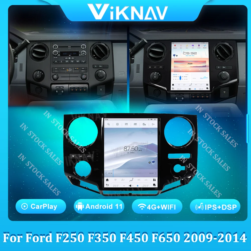 

Android11 14,5 дюймов сенсорный экран автомобильный Радио Ford F250 F350 F450 F650 2009-2014 головное устройство плеер GPS Авторадио