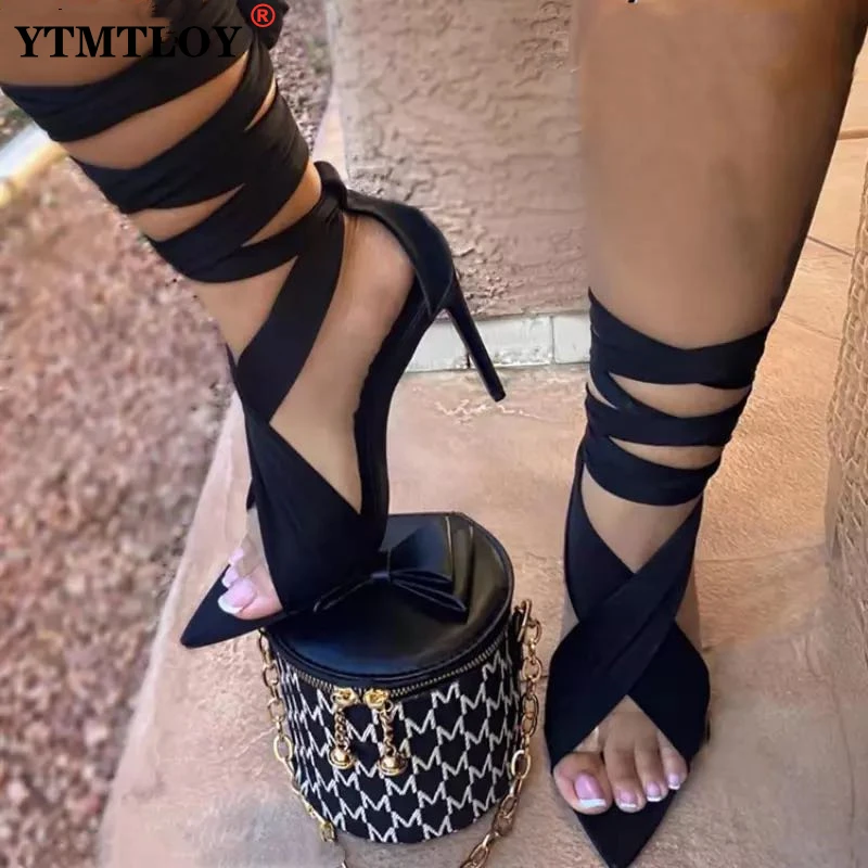 

Women's Sandals High heels Ladies Shoes for Women 2022 Summer Female Sandals Pointed Toe Ankle Strap Sexy Fashion Woman Sandal