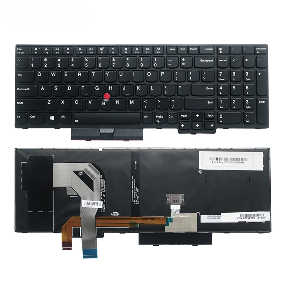 

Новая английская клавиатура с подсветкой для Lenovo Thinkpad T570 P51S T580 P52S Teclado 01ER582 01ER541 SN20M07934