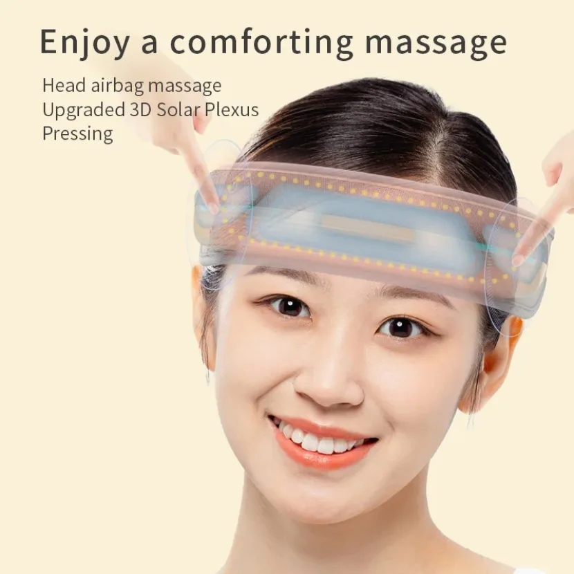 Электрический массажер для головы с вибрацией и подогревом компрессор массажа