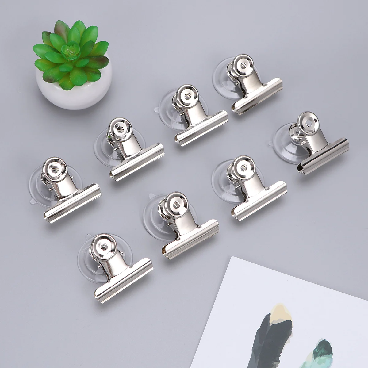 

Suction Cup Clampclip Clipsholderclamps Display Business Advertising Paperstandwindows Shower Cups Hooks Holderscard Aquarium