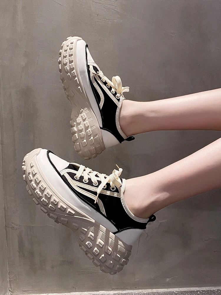 

Женские кроссовки для тенниса на платформе, повседневные кроссовки на танкетке с закрытым носком, дышащие спортивные сабо с круглым носком, Новинка осени 2023