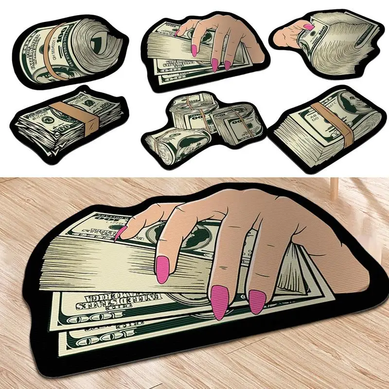 

Banknote Carpet Art Money Creative Carpet Cozy Soft Bedroom Carpets Bedside Rugs Living Room Decoration Rug Bathroom Door Mat