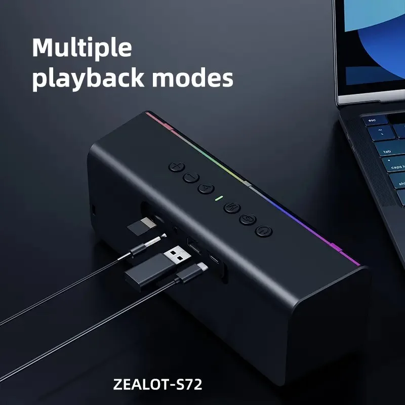 Портативная беспроводная Bluetooth-колонка с шокирующими басами