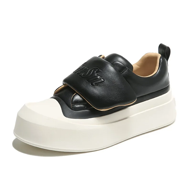 

Новинка 2023, дизайнерские осенние уличные туфли в стиле High Street, красивые туфли с большой головой, трендовая Модная полная обувь на толстой подошве