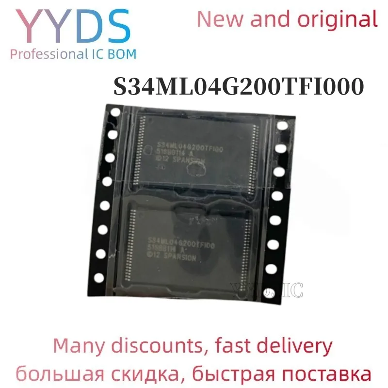 100% Новый оригинальный S34ML04G200TFI000 TSOP48 S34ML04G200TFI00 S34ML04G200