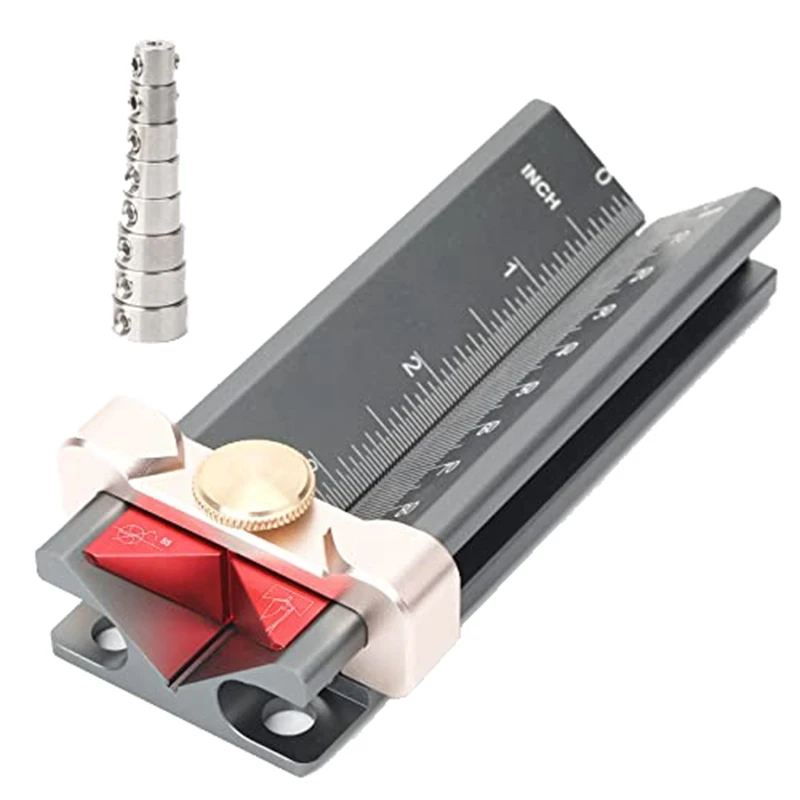

Drill Depth Measuring Gauge 3 in 1 Multifunction Depth Gauge Drill Stop Measure with 3-10mm Limit Rings