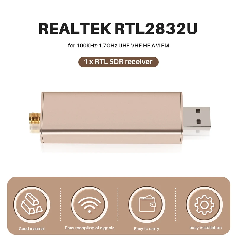 Приемник SDR V3 Pro Rtl2832 Rtl2832u R820T2 RTL Для 100 кГц-1 7 ГГц UHF VHF HF AM FM