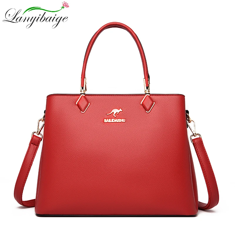 

Classic Large Capacity Ladies Shoulder Sac High Quality PU Leather Brand Fashion Designer Diagonal Bag Sac A Main Female Bag New
