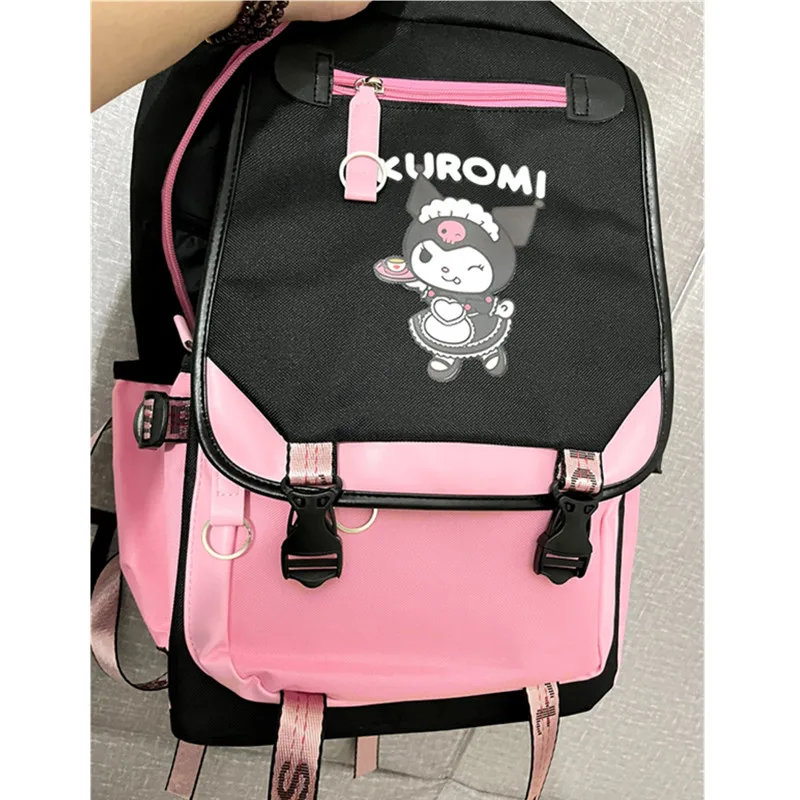 

18 Kinds Sanrio Anime My Melody Kuromi Schoolbag Junior High School Lightweight Primary Student Backpack Large-capacity Casual