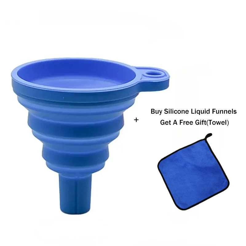 Универсальная воронка для двигателя автомобиля складные силиконовые воронки