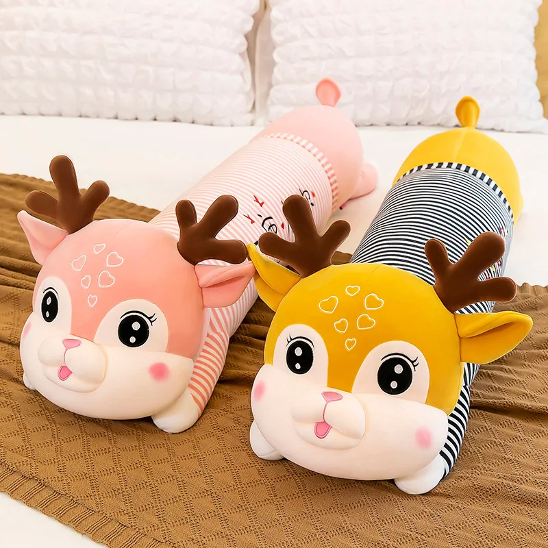 

Zqswkl 70/90/110cm cute deer kawaii plush toys long pillow sofa large stuffed toys christmas doll children birthday gift